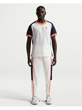 Nike Court Heritage Short Sleeve Tennis Pickleball Top FN0318-133 Men Sizes New
